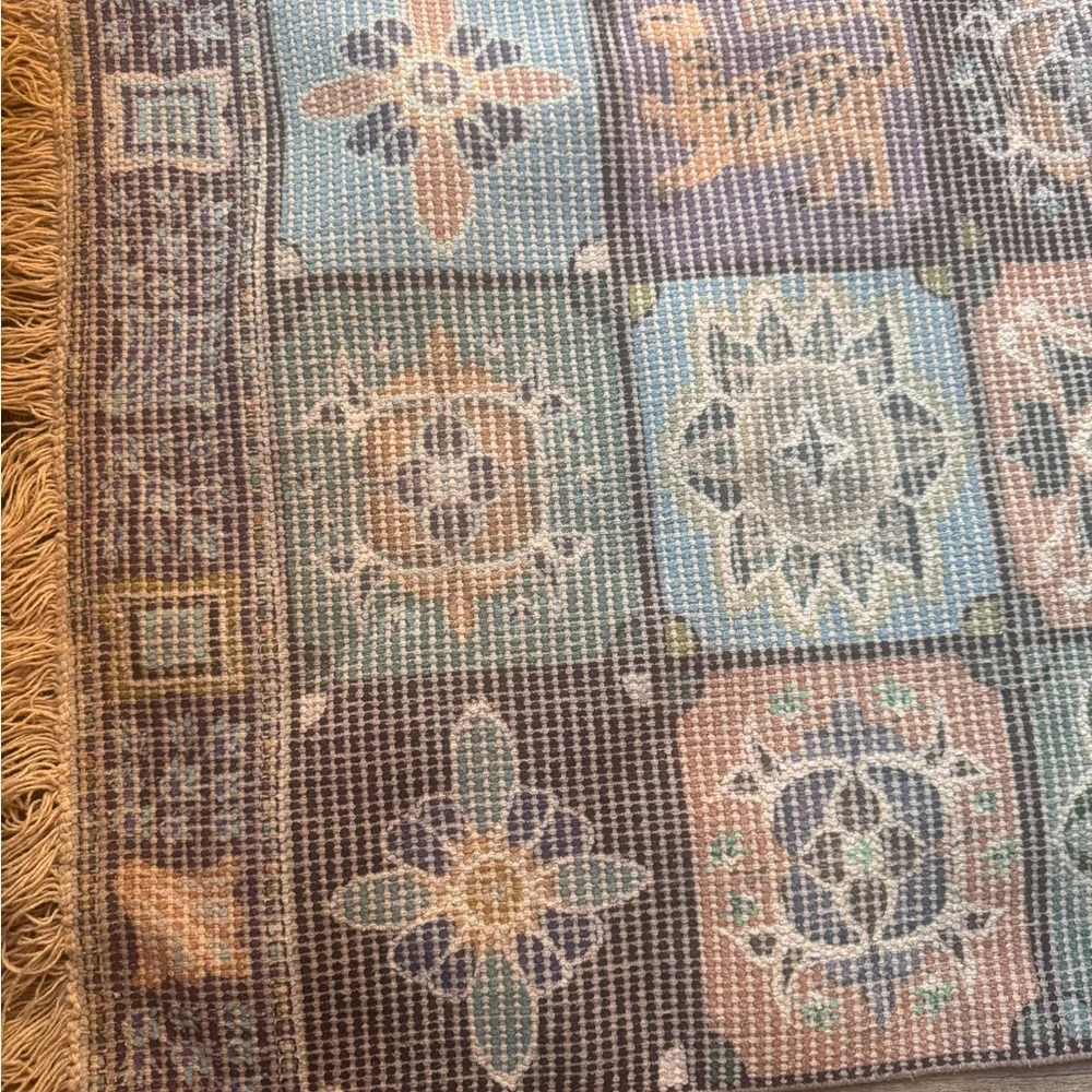Urban Outfitters 2’x3’ Multicolor Patterned Tile Accent Rug